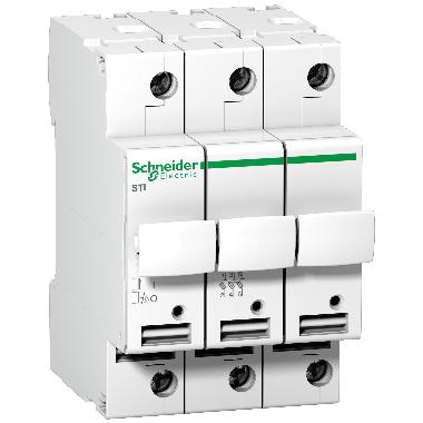 Base portafusibile STI - 3P - 8.5x31.5 - 400 Vca - SCHNEIDER ELECTRIC A9N15655 product photo Photo 01 3XL