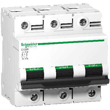 Interruttore magnetotermico C120N 3P C 125A 10000A - SCHNEIDER ELECTRIC A9N18369 product photo Photo 01 3XL
