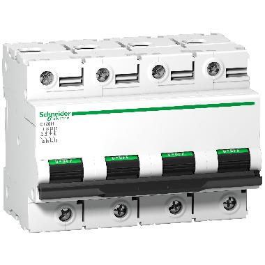 INTERRUTTORE MAGNETOTERMICO C120H 4P C 100A 15kA - SCHNEIDER ELECTRIC A9N18480 product photo Photo 01 3XL