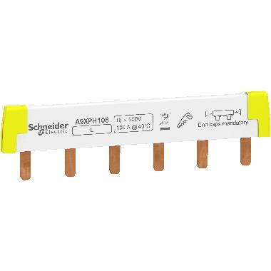Pettine di collegamento tagliabile iC60/STI 1P (L1) 6 moduli - SCHNEIDER ELECTRIC A9XPH106 product photo Photo 01 3XL