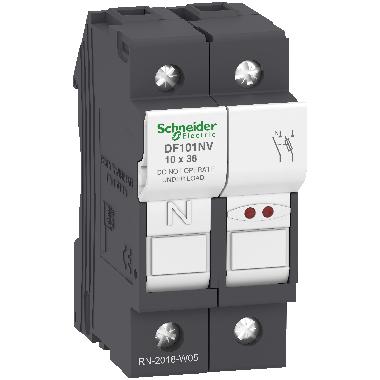 Portafusibile TeSys DF 32A - fusibile 10x38 1P+N con LED - SCHNEIDER ELECTRIC DF101NV product photo Photo 01 3XL