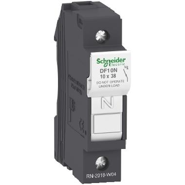 Portafusibile TeSys DF 32A - fusibile 10x38 N - SCHNEIDER ELECTRIC DF10N product photo Photo 01 3XL