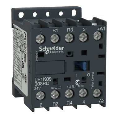 Contattore TeSys LP1-K - 4 poli (2NO + 2NC) - AC1 440V 20 A - 48 V CC - SCHNEIDER ELECTRIC LP1K09008ED product photo Photo 01 3XL
