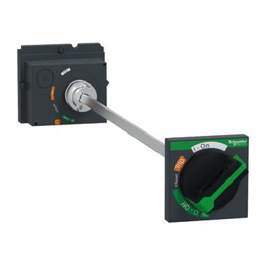 Manovra rotativa rinviata, ComPacT NSX100/160/250 retraibile, manovra nera, lunghezza albero telescopico da 248mm a 600 mm, IP55 - SCHNEIDER ELECTRIC LV429343T product photo Photo 01 3XL