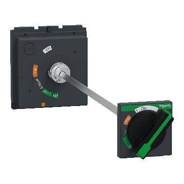 Manovra rotativa rinviata, ComPacT NSX400/630 retraibile, manovra nera, lunghezza albero telescopico da 272 mm a 600 mm, IP55 - SCHNEIDER ELECTRIC LV432603T product photo Photo 01 3XL