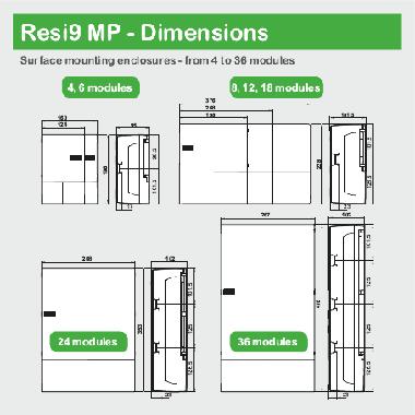 Centralino RESI9 MP PARETE 1R 12 MODULI PORTA BIANCA - SCHNEIDER ELECTRIC MIP10112 product photo Photo 02 3XL