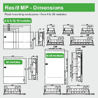 Centralino RESI9 MP MOSTRINA 1R 6 Moduli PORTA BIANCA - SCHNEIDER ELECTRIC MIP30106 product photo Photo 02 3XL