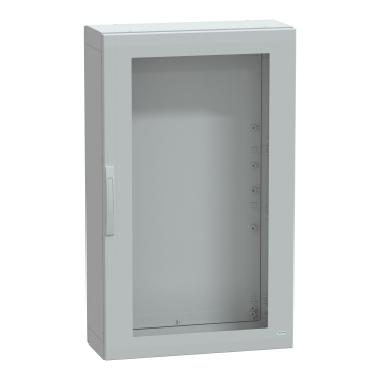 Armadio in poliestere con porta trasparente 1250x750x320 IP65 RAL 7035 - SCHNEIDER ELECTRIC NSYPLA1273TG product photo Photo 01 3XL