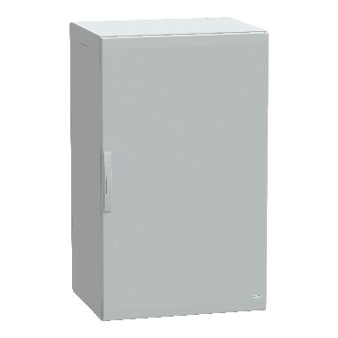 Armadio in poliestere con porta liscia 1250x750x620 IP65 RAL 7035 - SCHNEIDER ELECTRIC NSYPLA1276G product photo Photo 01 3XL