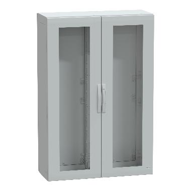 Armadio in poliestere con porta trasparente 1500x1000x420 IP65 RAL 7035 - SCHNEIDER ELECTRIC NSYPLA15104TG product photo Photo 01 3XL