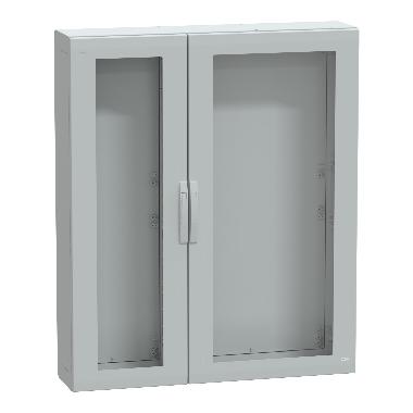 Armadio in poliestere con porta trasparente 1500x1250x320 IP65 RAL 7035 - SCHNEIDER ELECTRIC NSYPLA15123TG product photo Photo 01 3XL