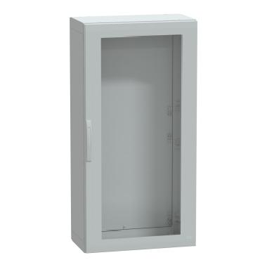 Armadio in poliestere con porta trasparente 1500x750x420 IP65 RAL 7035 - SCHNEIDER ELECTRIC NSYPLA1574TG product photo Photo 01 3XL