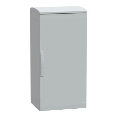 Armadio in poliestere, porta liscia, autoventilato 1000x500x420 IP54 RAL 7035 - SCHNEIDER ELECTRIC NSYPLAT1054G product photo Photo 01 3XL