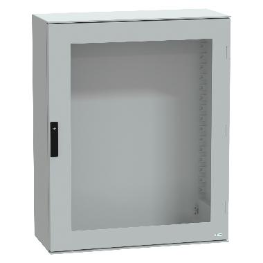 Cassa in poliestere 1055x850x350 IP66 con porta trasparente RAL 7035 - SCHNEIDER ELECTRIC NSYPLM108TG product photo Photo 01 3XL
