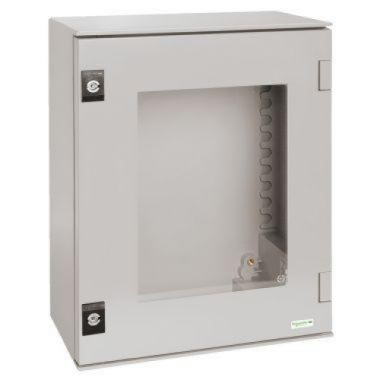 VIDEO CASSETTA POLIESTERE A PARETE THALASSA PLM PORTA TRASPARENTE 430X330X200 IP66 IK08 RAL 7035 - SCHNEIDER ELECTRIC NSYPLM43TG - SCHNEIDER ELECTRIC NSYPLM43TG product photo Photo 01 3XL