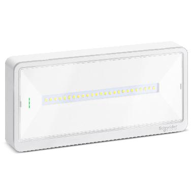Plafoniera Exiway Light, IP65, Autoalimentato Standard, SE-SA, 110/90/70/50lm SE, 70lm SA, 1/1,5/2/3h, illuminazione di sicurezza - SCHNEIDER ELECTRIC OVA44011 product photo Photo 01 3XL