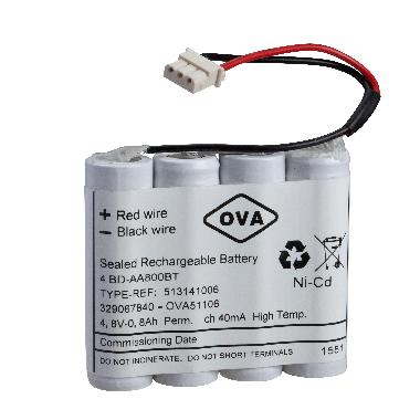 Batteria Ni-Cd HT 4,8V 0,8Ah affiancate - SCHNEIDER ELECTRIC OVA51106 product photo Photo 01 3XL