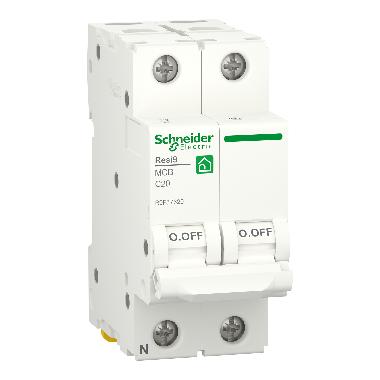 Interruttore magnetotermico RESI9 MCB 1P+N C 20A 4500A 2 Moduli - SCHNEIDER ELECTRIC R9F37620 product photo Photo 01 3XL