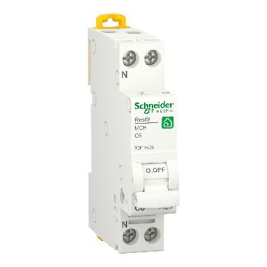 Interruttore magnetotermico RESI9 MCB 1P+N C 6A 4500A 1 Modulo - SCHNEIDER ELECTRIC R9P35606 product photo Photo 01 3XL
