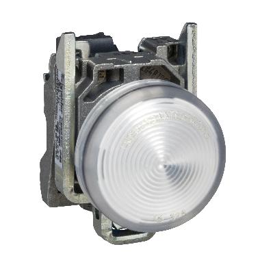 Lampada spia D.22  - IP65 - bianca - LED integrato - 24-120V - ATEX - SCHNEIDER ELECTRIC XB4BVBG1EX product photo Photo 01 3XL