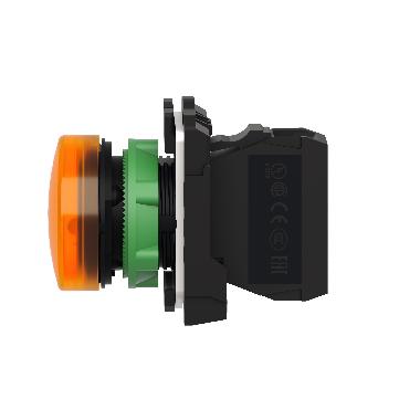 Lampada spia completa D.22 - IP65 - gialla - LED universale - 230Vacac - SCHNEIDER ELECTRIC XB5AVM5 product photo Photo 03 3XL