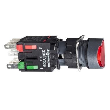 Pulsante luminoso rosso D.16 - filoghiera ad impulso - 24V - 1NC - SCHNEIDER ELECTRIC XB6AW4B2B product photo Photo 01 3XL