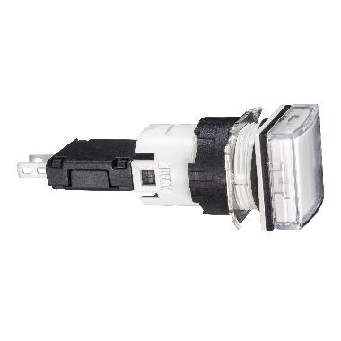 Lampada spia quadrata D.16 - IP65 - bianca - LED integrato - 24V - SCHNEIDER ELECTRIC XB6CV1BB product photo Photo 01 3XL