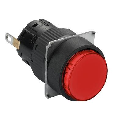 Lampada spia circolare D.16 - IP65 - rossa - led integrato - 24V - SCHNEIDER ELECTRIC XB6EAV4BP product photo Photo 01 3XL