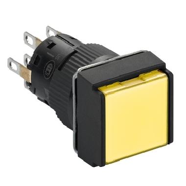 Pulsante luminoso giallo D.16 - filoghiera ad impulso - 24V - 2NC/NO - SCHNEIDER ELECTRIC XB6ECW5B2P product photo Photo 01 3XL