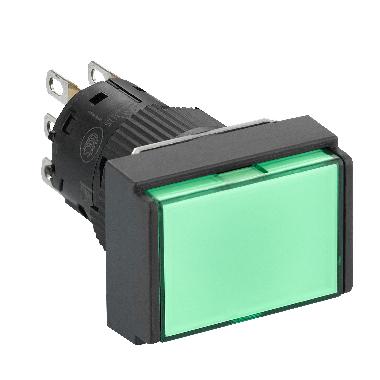 Pulsante luminoso verde D.16 - filoghiera ad impulso - 24V - 1 NC/NO - SCHNEIDER ELECTRIC XB6EDW3B1P product photo Photo 01 3XL