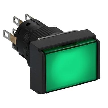 Pulsante luminoso verde D.16 - filoghiera ad impulso - 24V - 2NC/NO - SCHNEIDER ELECTRIC XB6EDW3B2P product photo Photo 01 3XL