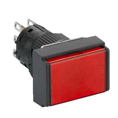 Pulsante luminoso rosso D.16 - filoghiera ad impulso - 24V - 1 NC/NO - SCHNEIDER ELECTRIC XB6EDW4B1P product photo Photo 01 3XL