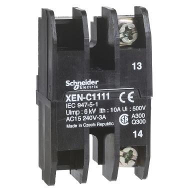 Contatto pulsantiera pensile 240 VAC 3A XAC - SCHNEIDER ELECTRIC XENC1111 product photo Photo 01 3XL