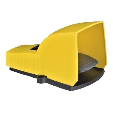 Interruttore a pedale singolo IP55 c/coperchio plastica GIALLO-2 NC + NO - SCHNEIDER ELECTRIC XPEY611 product photo Photo 01 3XL