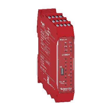 Modulo configurabile modulare di sicurezza 8DI 4DO m.vite - SCHNEIDER ELECTRIC XPSMCMC10804 product photo Photo 01 3XL