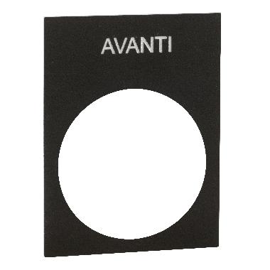 Targhetta AVANTI - SCHNEIDER ELECTRIC ZB2BY2605 product photo Photo 01 3XL