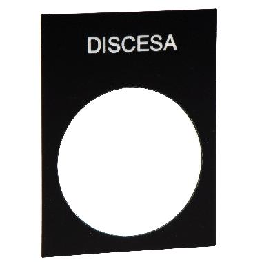 TARGHETTA DISCESA - SCHNEIDER ELECTRIC ZB2BY2608 - SCHNEIDER ELECTRIC ZB2BY2608 - SCHNEIDER ELECTRIC ZB2BY2608 product photo Photo 01 3XL