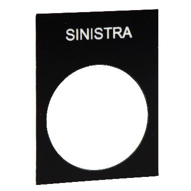 TARGHETTA SINISTRA - SCHNEIDER ELECTRIC ZB2BY2610 - SCHNEIDER ELECTRIC ZB2BY2610 - SCHNEIDER ELECTRIC ZB2BY2610 product photo Photo 01 3XL