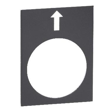 Etichetta - 30 x 40mm - nera - sx o lento - SCHNEIDER ELECTRIC ZB2BY2910 product photo Photo 01 3XL