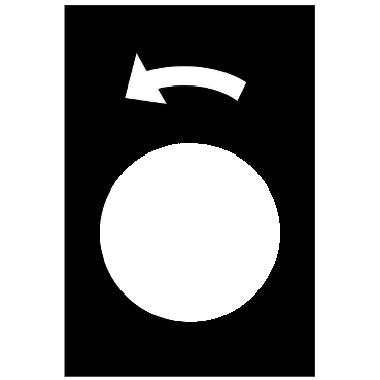 Etichetta - 30x40mm - nero - rotazione sinistra, lento - SCHNEIDER ELECTRIC ZB2BY2922 product photo Photo 01 3XL