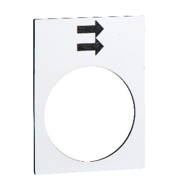 Etichetta - 30x40mm - bianco - sollevamento o destra, veloce - SCHNEIDER ELECTRIC ZB2BY4902 product photo Photo 01 3XL