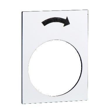 Etichetta - 30x40mm - bianco - rotazione destra, lento - SCHNEIDER ELECTRIC ZB2BY4919 product photo Photo 01 3XL