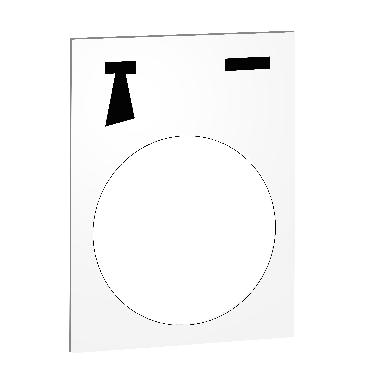 Etichetta - 30x40mm - bianco - avvio clacson - SCHNEIDER ELECTRIC ZB2BY4935 product photo Photo 01 3XL