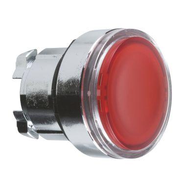 Testa pulsante luminoso Ø22 - rosso - per inserimento etichetta- per LED universale - SCHNEIDER ELECTRIC ZB4BA48 product photo Photo 01 3XL