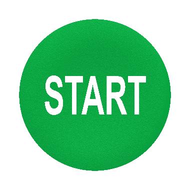 Capsula verde - c/marcatura start - bianca - per pulsante filoghiera circolare - [prezzo per 100 pz] - SCHNEIDER ELECTRIC ZBA333 product photo Photo 01 3XL