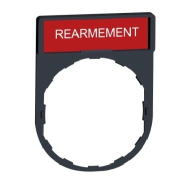 Porta etichetta 30 X 40mm - per unit?  D.22 - con etichetta RIARMO - SCHNEIDER ELECTRIC ZBY2123 product photo Photo 01 3XL