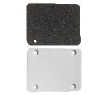 Piastra 65 x 85 cieca per prese 50 x 50 per centralini e quadri stagni Kaedra - [prezzo per 100 pz] - SCHNEIDER ELECTRIC 13040 product photo