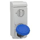 Presa da parete interbloccata fusibilata Unika IP65 32A 220V 2P+T - SCHNEIDER ELECTRIC 83192 product photo