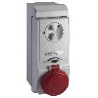 Presa da parete interbloccata fusibilata Unika IP65 32A 380V 3P+T - SCHNEIDER ELECTRIC 83196 product photo