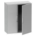 Armadio in poliestere con porta liscia 1250x1000x420 IP65 RAL 7035 - SCHNEIDER ELECTRIC NSYPLA12104G product photo